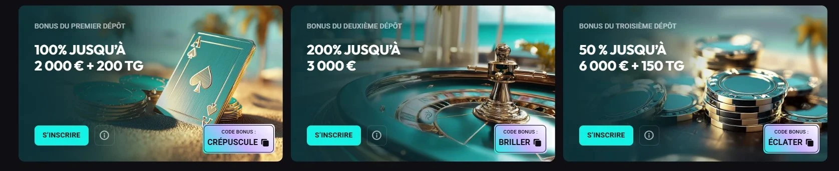 Bonus BetRiviera : offres des trois premiers dépôts