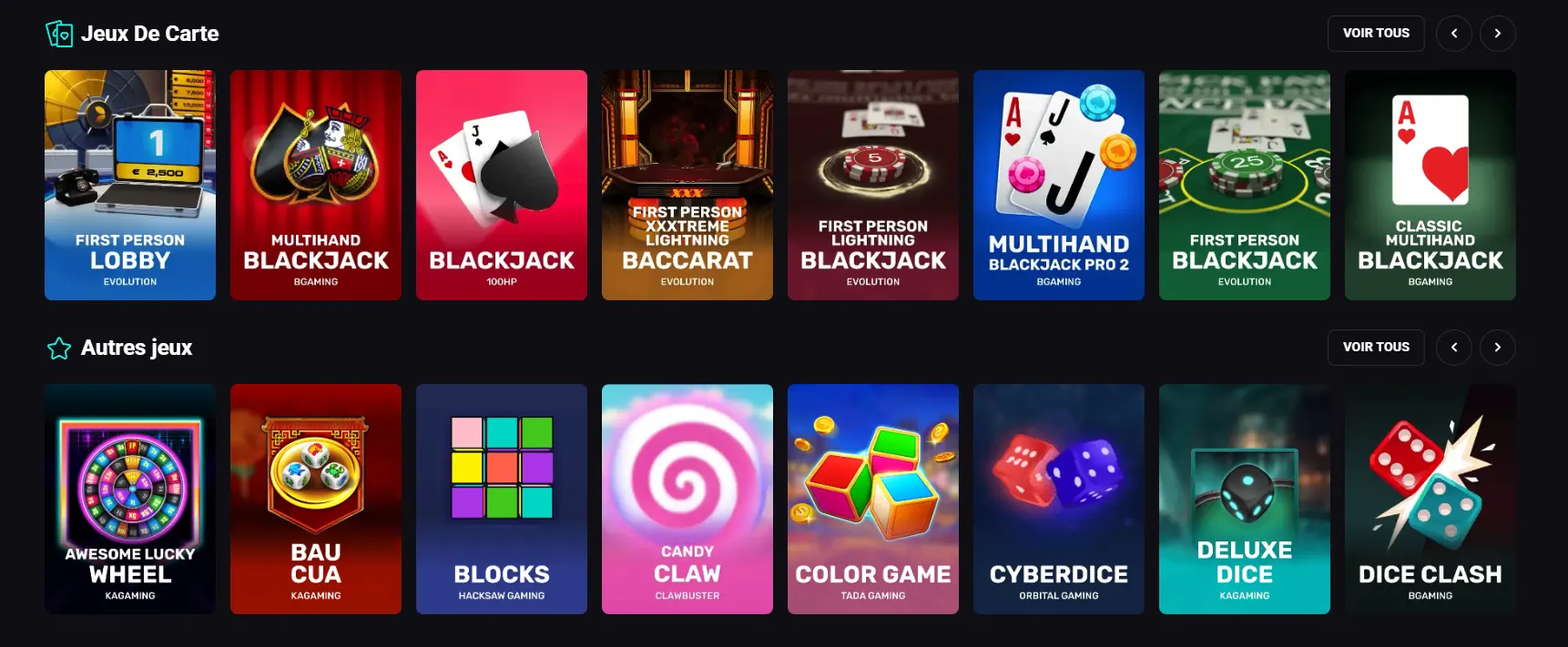 betriviera casino jeux de table